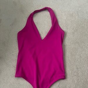 Hot Pink Thong Bodysuit by Express